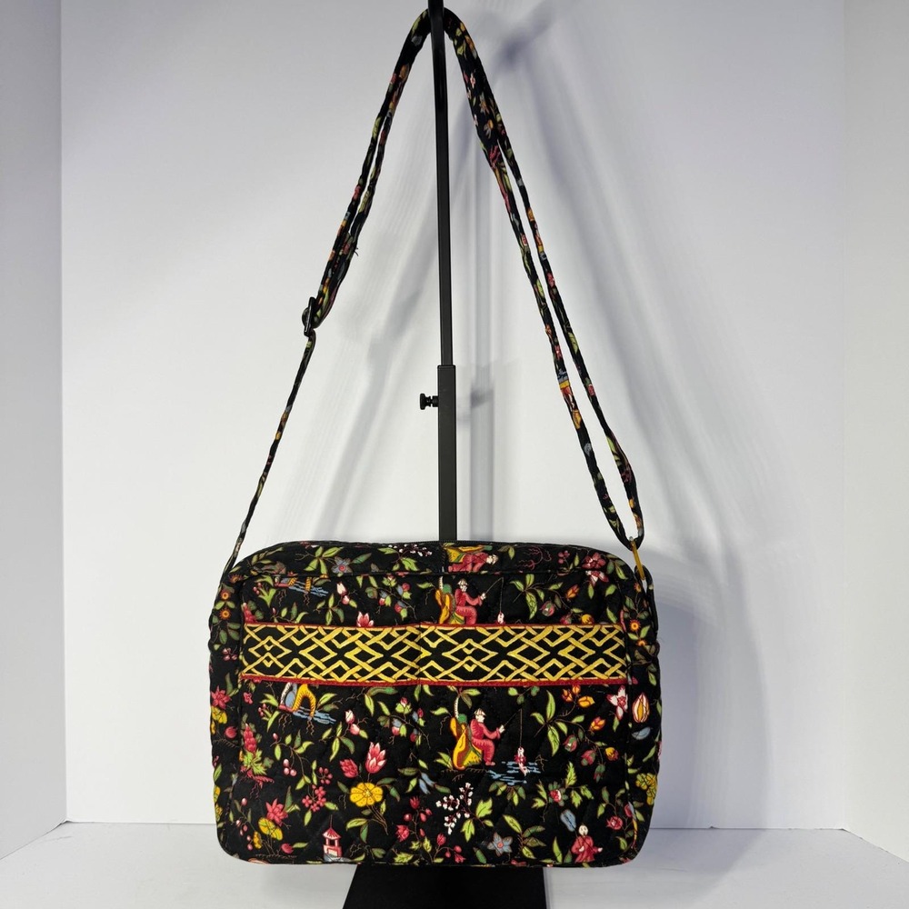 Vera Bradley Vintage Quilted 100% Cotton Crossbody Bag "Ming" Retired Print 2001